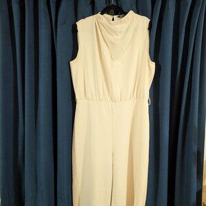 Zara Cream High Neck Jumpsuit